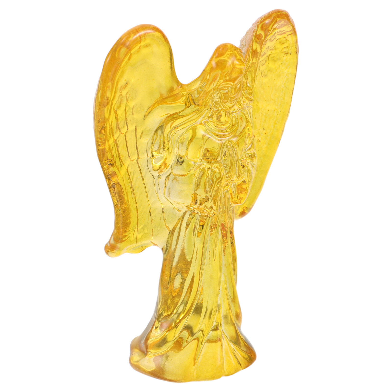 Paper Weight Crystal - Crystal Angel Praying Statue Clear Engraved