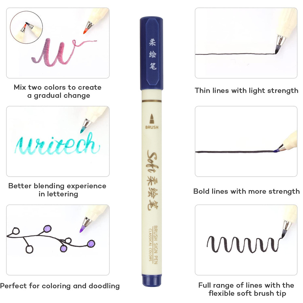 6pcs New Retro Color Lettering - Correction Pen Fine 리뷰 및 가격