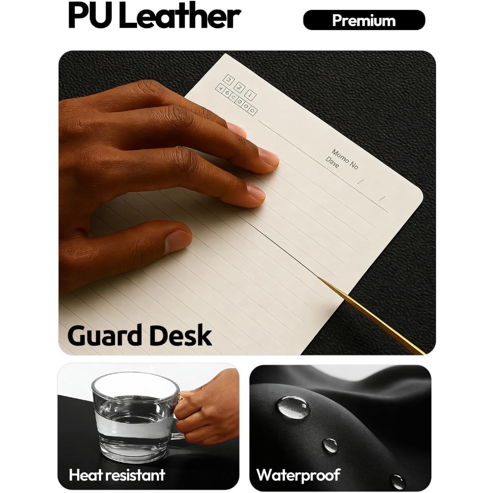 Large PU Leather Desk Pad Prot - Leather Desk Pad 리뷰 및 가격