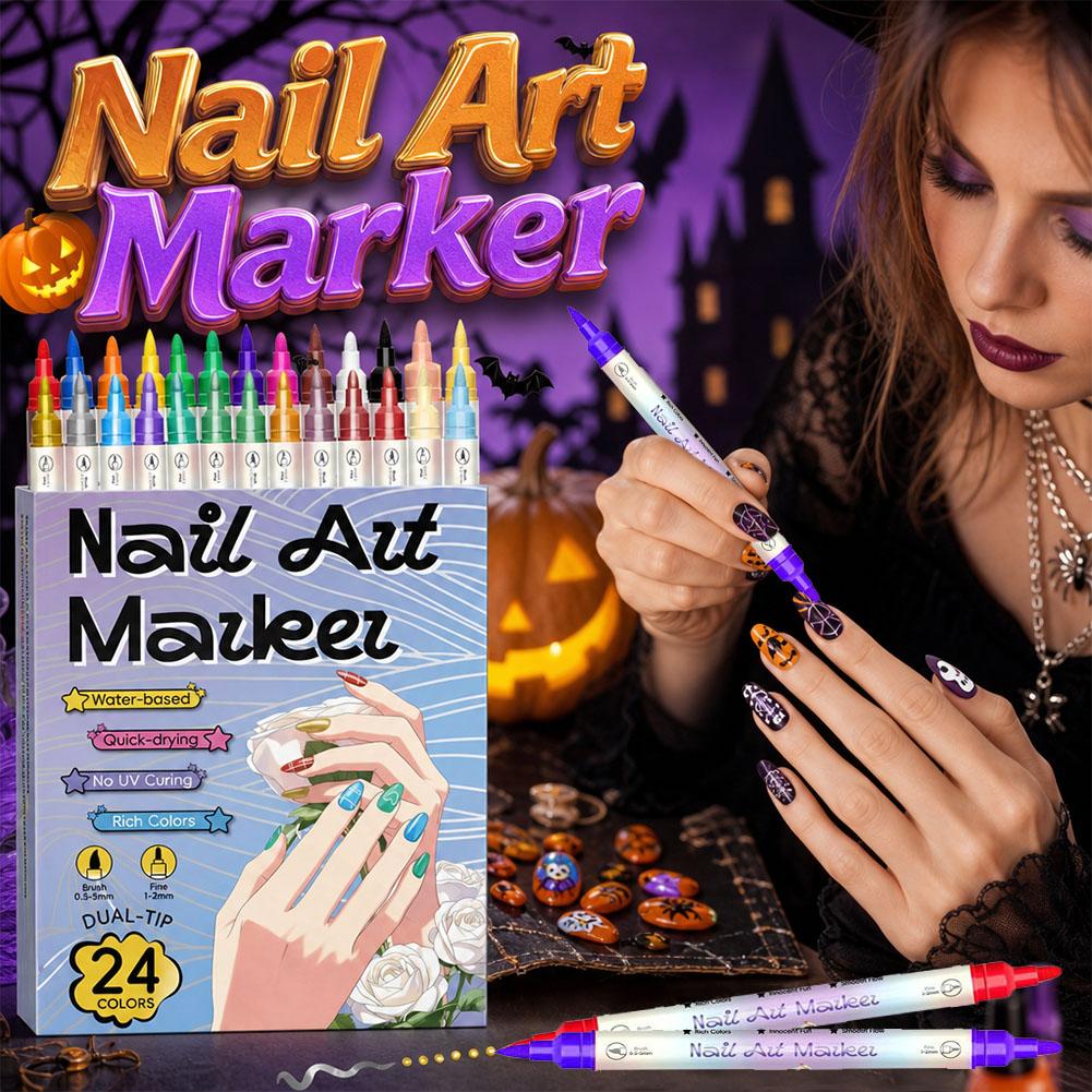 12/24 Colors Dual Tip Nail Art - Correction Pen Fine 리뷰 및 가격