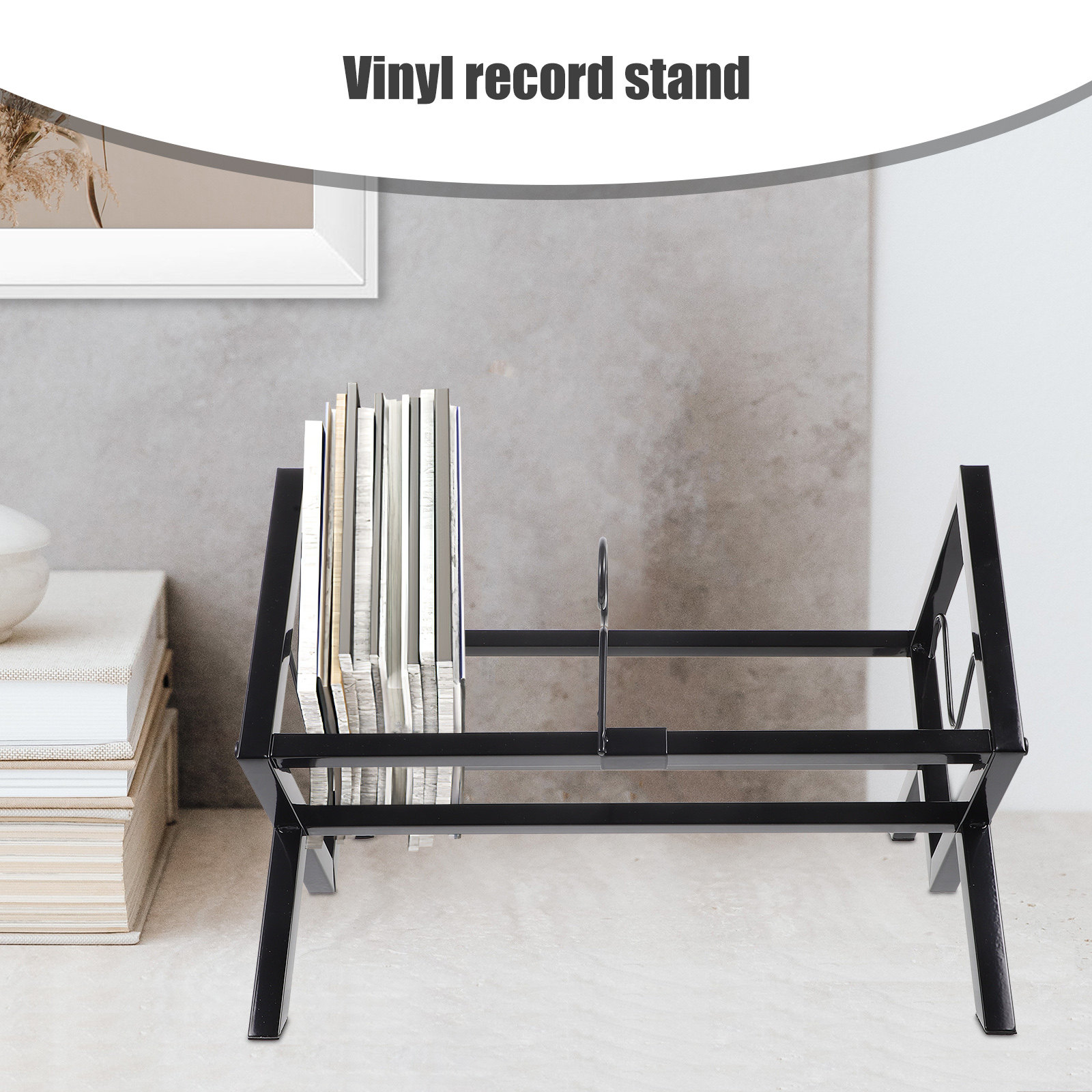 Vinyl Record Display Stand Met - Magazine Holder Rack 리뷰 및 가격
