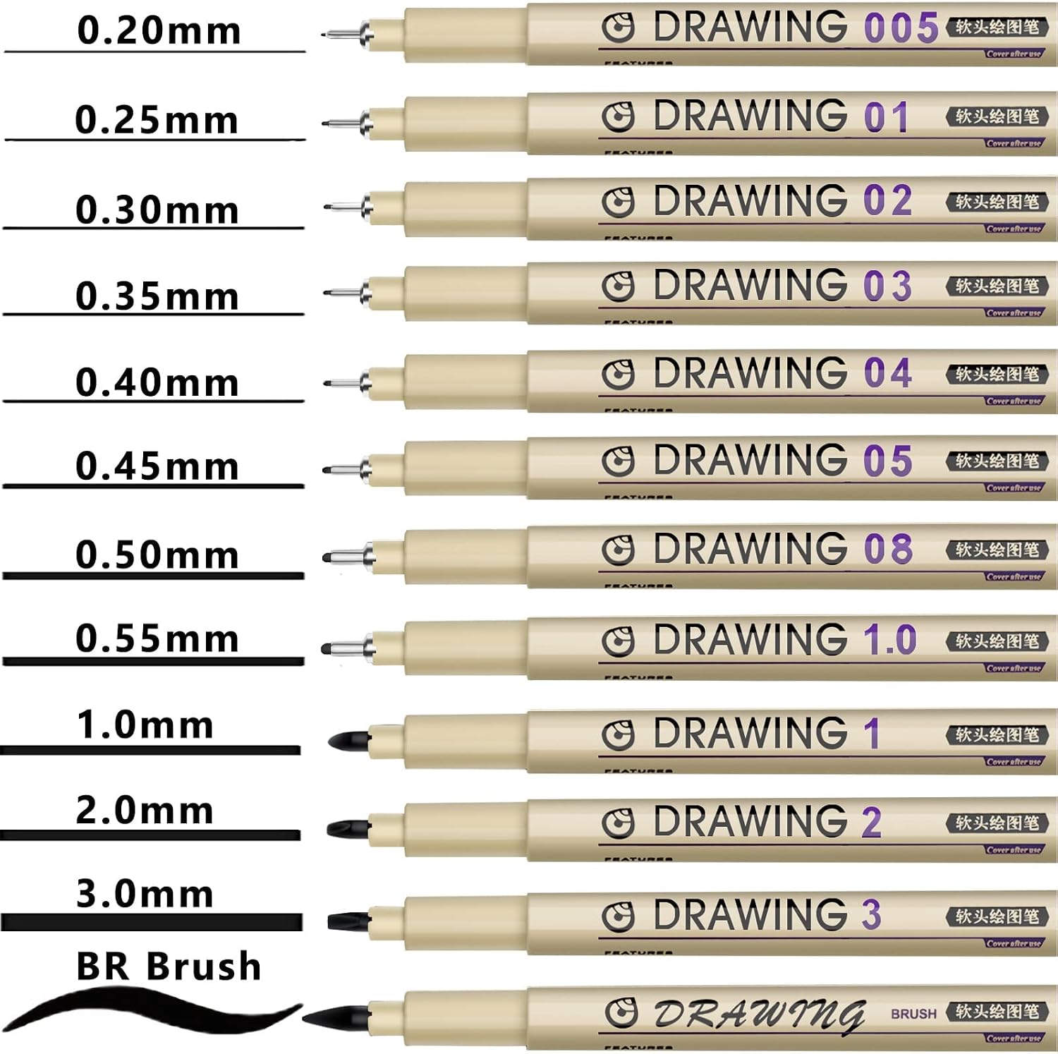 12 Black Fine Liner Drawing Pe - Archive Box Set 리뷰 및 가격