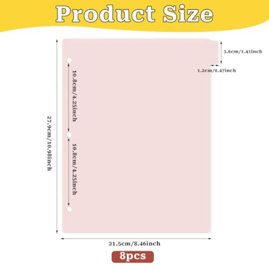 A4 Pink 3-Ring Binder Dividers - Tab Divider A4 리뷰 및 가격