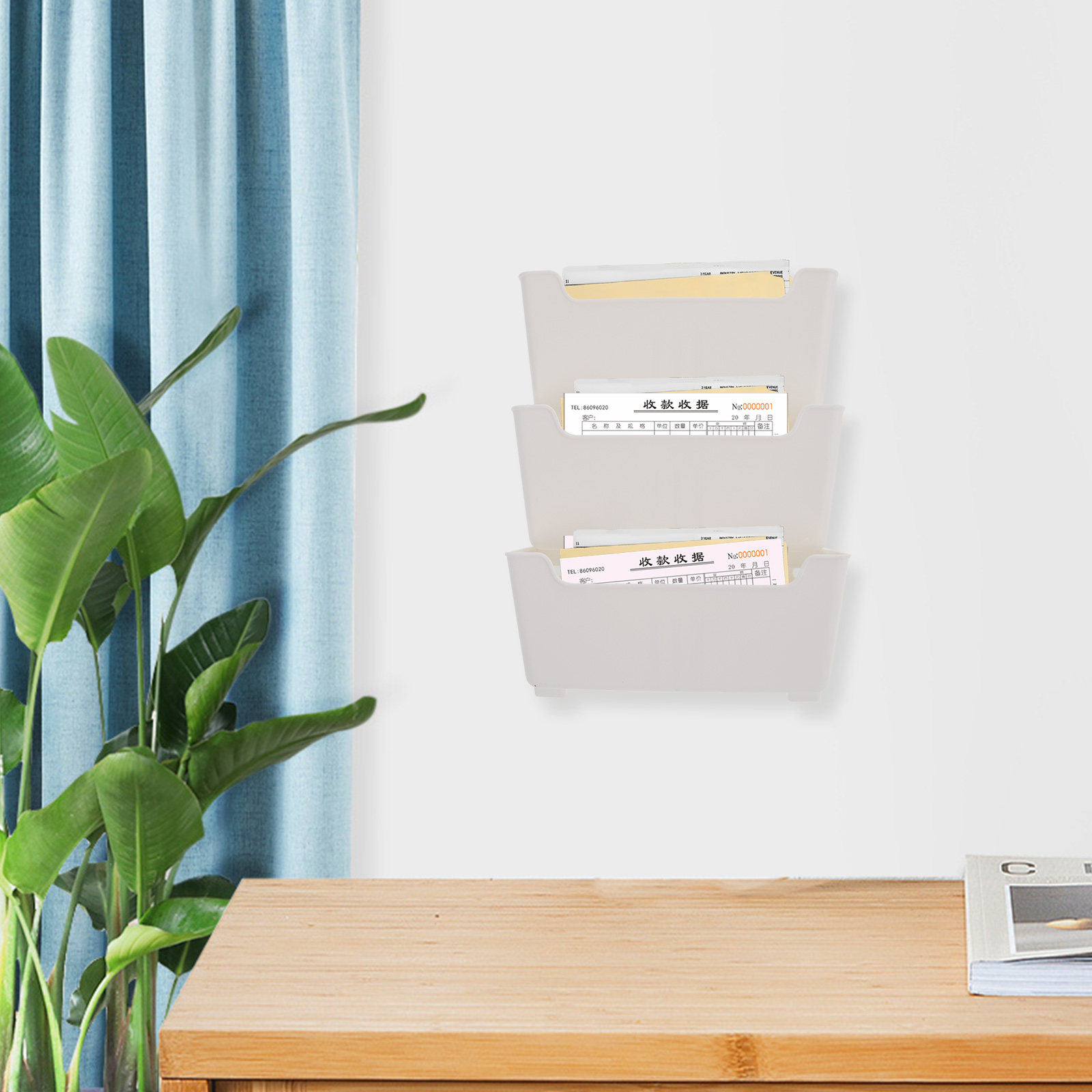 1Set Wall File Organizer Plast - Magazine Holder Rack 리뷰 및 가격