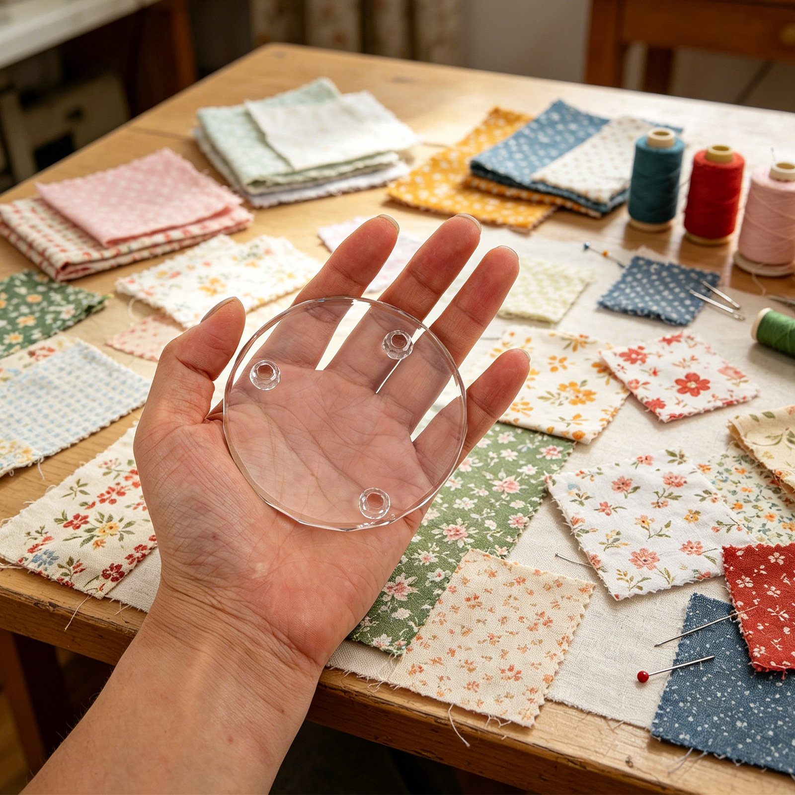 2Pcs Clear Glass Fabric Patter - Paper Weight Crystal 리뷰 및 가격