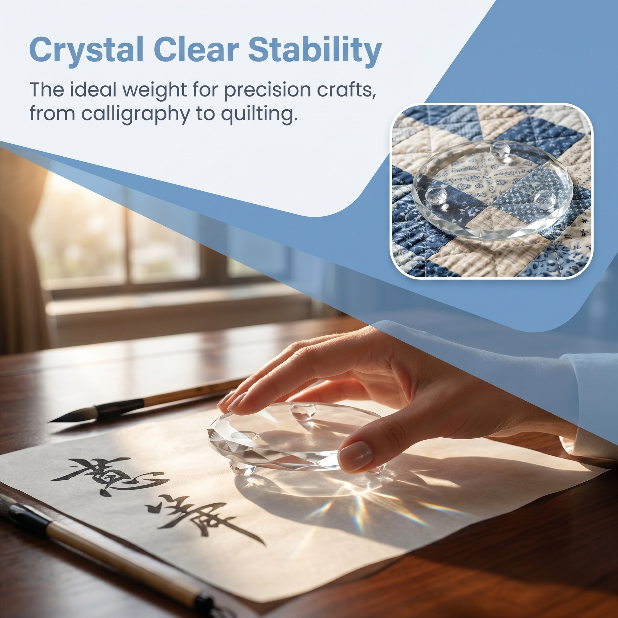 2Pcs Clear Glass Fabric Patter - Paper Weight Crystal 리뷰 및 가격
