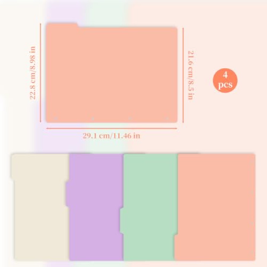 4-Pack Binder Dividers with Ta - Tab Divider A4 리뷰 및 가격