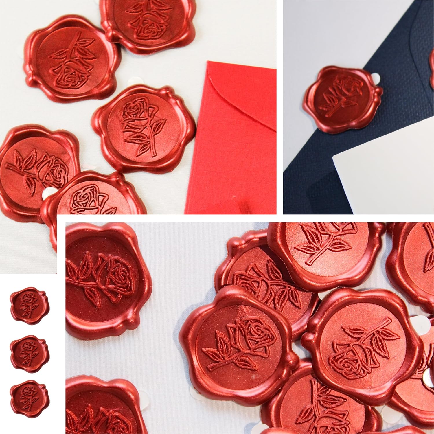 25pcs/set 3D Rose Flower Shape - Wax Seal Stamp Set 리뷰 및 가격