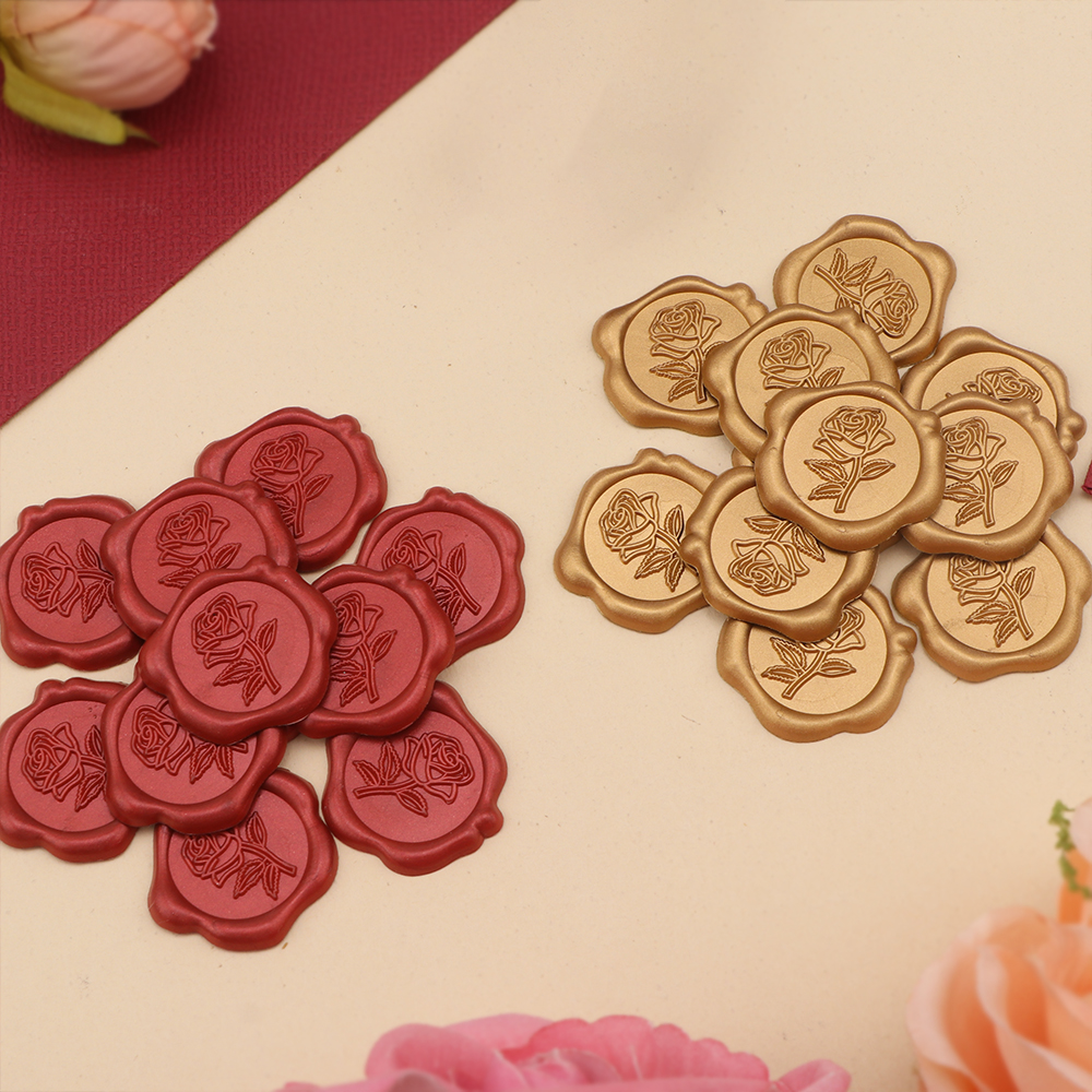 25pcs/set 3D Rose Flower Shape - Wax Seal Stamp Set 리뷰 및 가격
