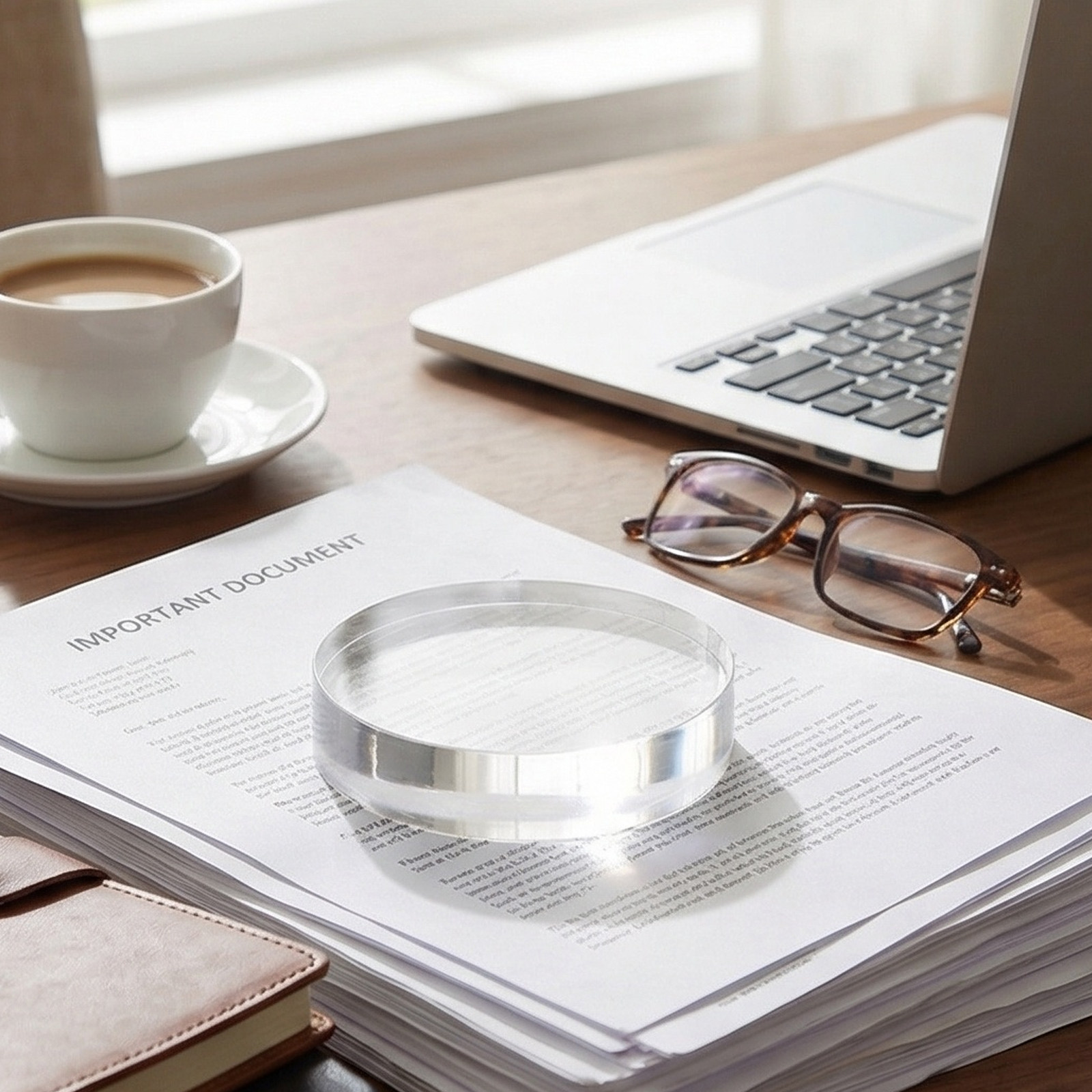 Round Clear Crystal Paperweigh - Book Weight Glass 리뷰 및 가격
