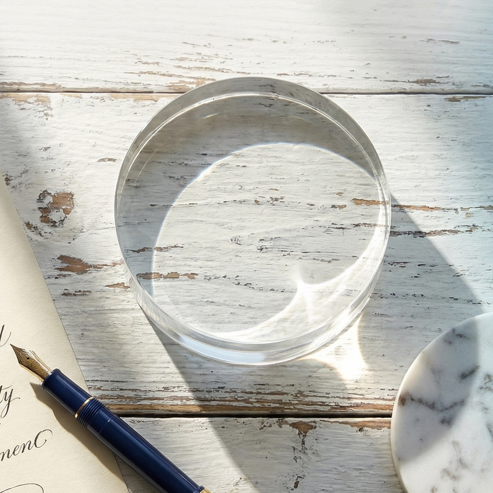 Round Clear Crystal Paperweigh - Book Weight Glass 리뷰 및 가격