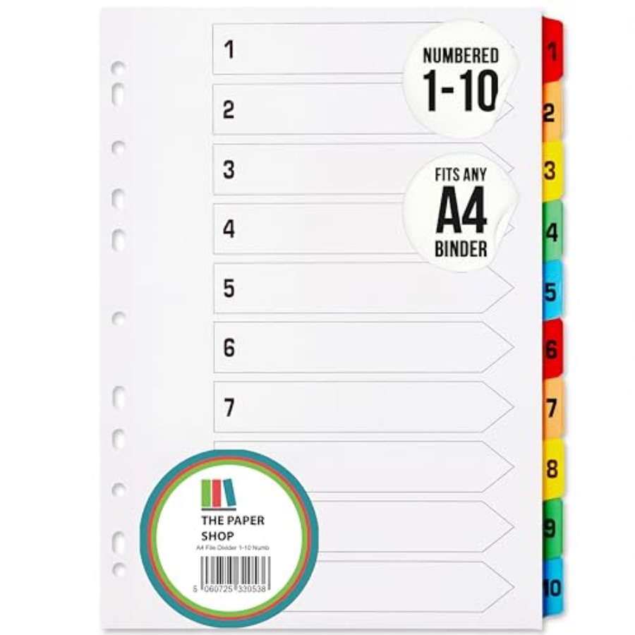 Binder Dividers with Tabs A4 1 - Tab Divider A4 리뷰 및 가격