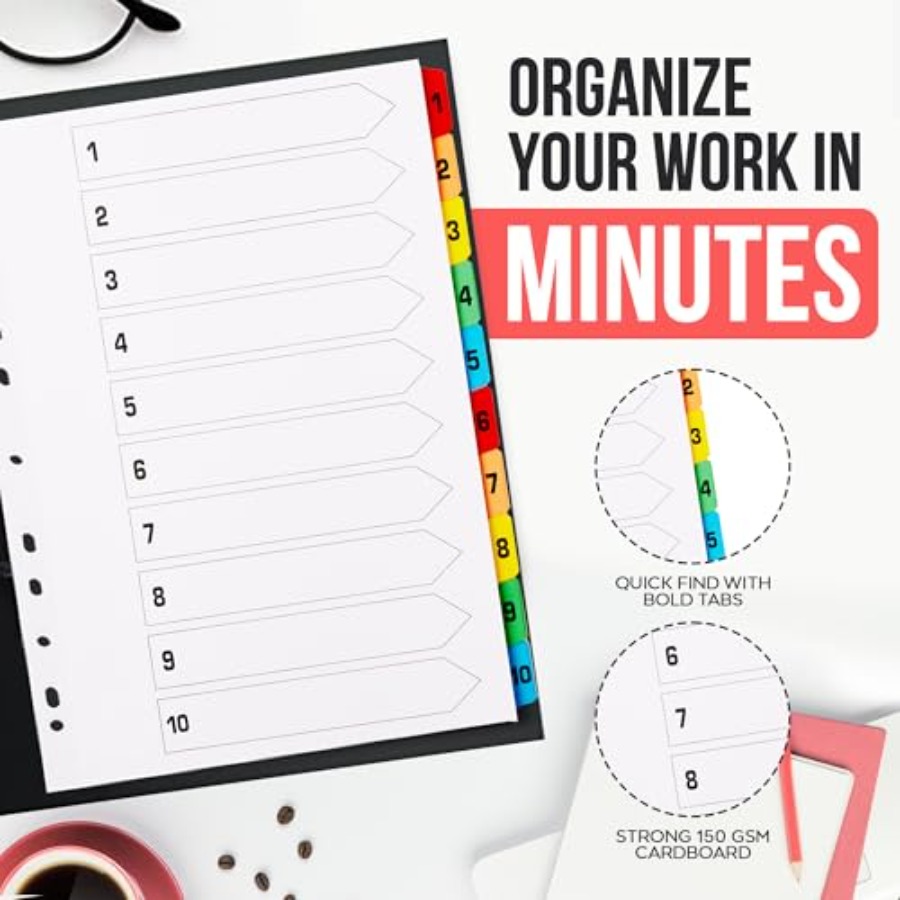 Binder Dividers with Tabs A4 1 - Tab Divider A4 리뷰 및 가격